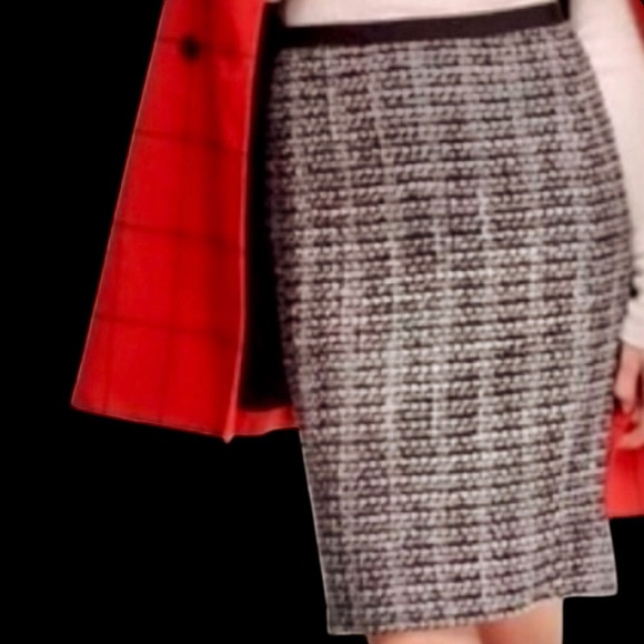 J. Crew ‘No. 2 Pencil Skirt’ in Black & Gray Marled “Midnight Tweed” Size 12 - Picture 4 of 16